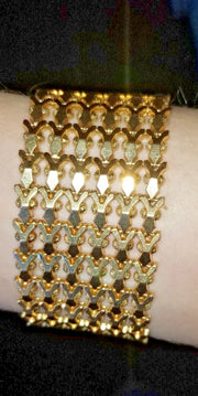 Mid-Century Italian 18k Solid Gold Bracelet Fabbrica Oreficeria Biffi Signed 3VI