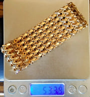 Pulsera italiana de oro macizo de 18 quilates de calidad museística – Fabbrica Oreficeria Biffi - Firmada 3 VI