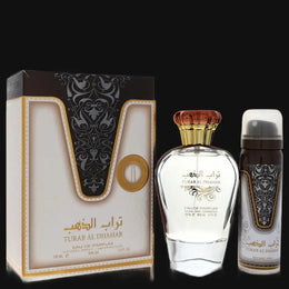 Ard Al Zaafaran Turab Al Dhabah with 1.7 oz Perfumed by Al Zaafaran Perfume for Women 3.4 oz Eau De Parfum Spray with 1.7 oz Perfumed Spray