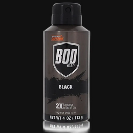 Bod Man Black by Parfums De Coeur Cologne for Men 4 oz Body Spray