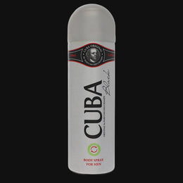 Cuba Black by Fragluxe Cologne for Men 6.6 oz Body Spray