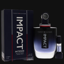 Impact Intense + 0.14 Travel by Tommy Hilfiger Cologne for Men 3.4 oz Eau De Parfum Spray + 0.14 Travel Spray