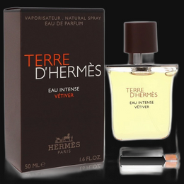 Terre D'hermes Eau Intense Vetiver by Hermes Cologne for Men 1.7 oz Eau De Parfum Spray